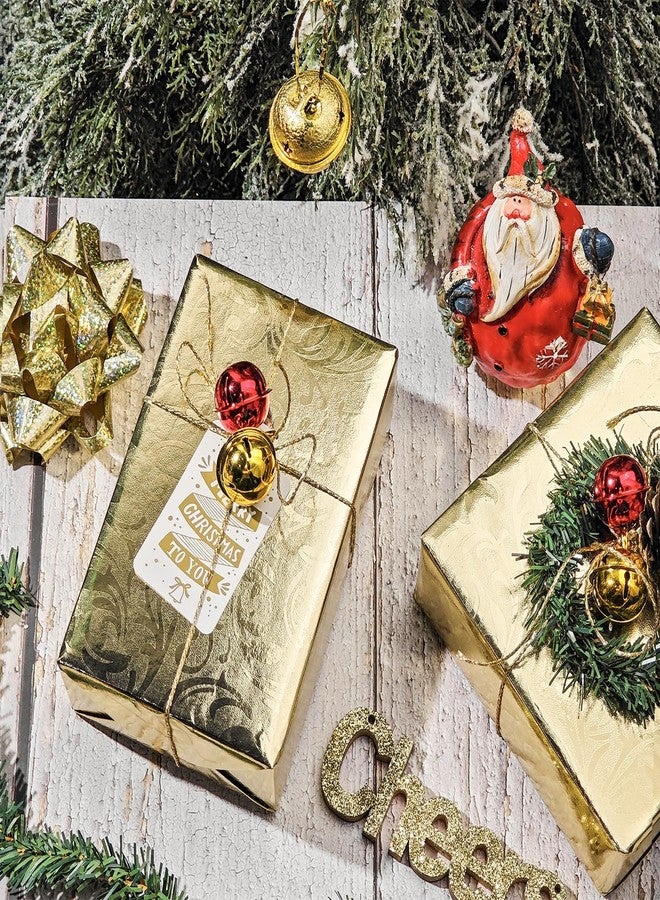 LeZakaa 3D Embossed Floral Foil Gold Wrapping Paper, Vintage Flower Metallic Foil for Birthday Christmas Party Holiday Gift Wrap, for DIY Crafts Scrapbook, Mini Roll 17 inch x 32.8 Ft(Gold) - Image 4